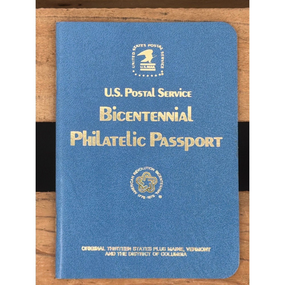 Vintage 1975 USPS Bicentennial Philatelic Passport Blue Collectible Booklet 820